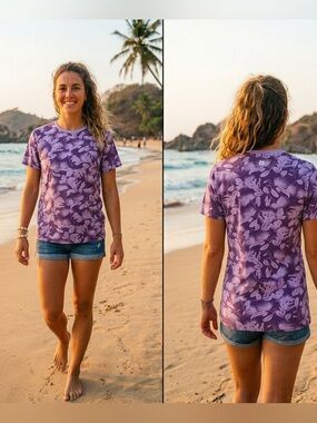 Kathmandu Tropical Print Odor Eliminated T-Shirt Medium 8/10 NWT